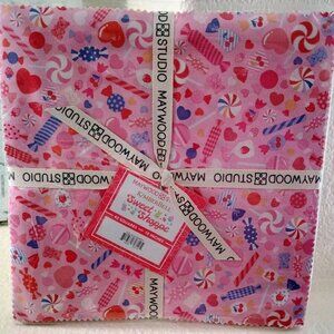 BNWT MAYWOOD STUDIO KIMBERBELL SWEET SHOPPE 10" SQUARES SEWING QUILT FABRIC